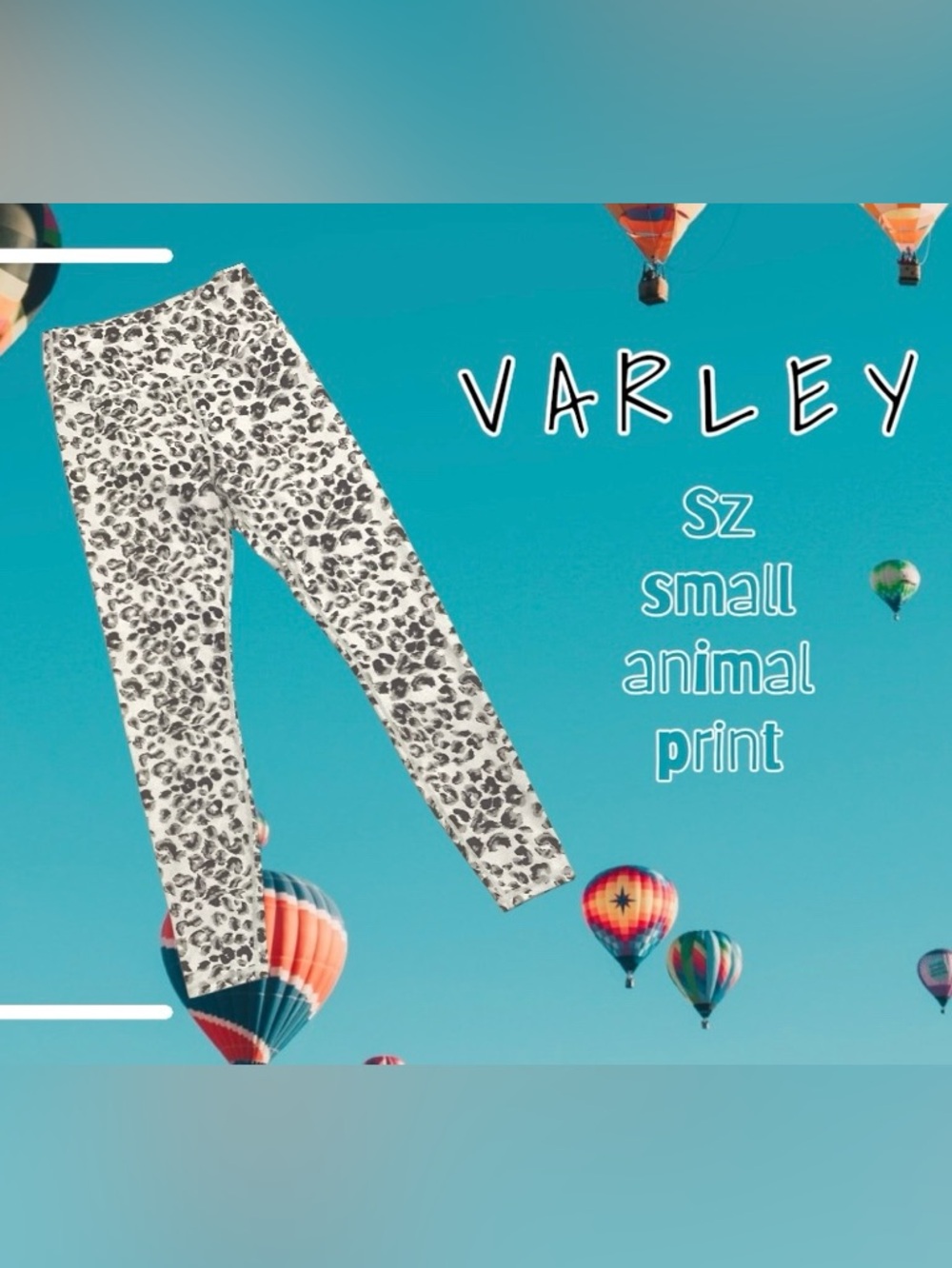 VARLEY animal print leggings size small